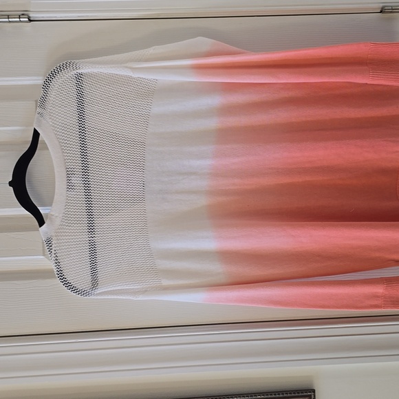 NEW DIRECTIONS WOMENS PEACH & WHITE FRONT BUTTON CARDIGAN SWEATER SIZE SMALL - Picture 10 of 16